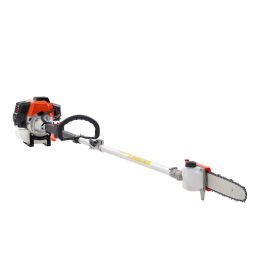 VEVOR Gas Pole Saw, 43CC 2 Stroke Gas Powered Pole Saws with 10 in Cutting Bar, Cordless Tree Trimmer with Rotatable Head, 6.9 to 11.8 ft Extenda
