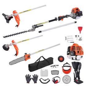 VEVOR 52CC 6-in-1 Multi-Functional Trimming Tools, Gas Hedge Trimmer, Weed Eater, String Trimmer, Brush Cutter, Edger