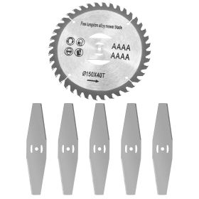 High Carbon Steel Alloy Weed Cutter Set of Total 6Pcs Attachments  Saw Blade  Accessories Fit for D0102HGP2XU 6in Suitable for Weed Trimming Bush