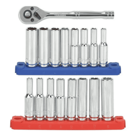 1/4 inch Drive Ratchet and Socket Set Deep Sockets