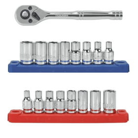 1/4 inch Drive Ratchet and Socket Set