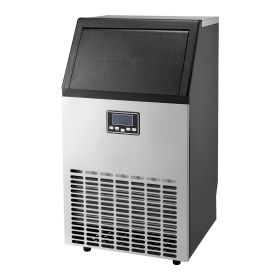 VEVOR Commercial Ice Maker Machine, 100lbs/24H Ice Maker Machine with 33lbs Storage Capacity, 45 Ice Cubes in 15 Minutes