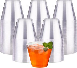 Clear Disposable Plastic Cups 50 Pack, Clear Plastic Cups Tumblers, Heavy-duty Party Glasses, Disposable Cups