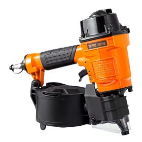 VEVOR Coil Siding Nailer MCN55, 1 inch to 2-1/4 inch 15 Degree Pneumatic Siding Nail Gun, 70-120PSI Air Coil Nailer for Siding, Pallet Sheathing