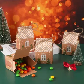 36 Pieces Mini Christmas Party Favor Boxes Gift Bags, Small Gift Boxes Xmas Treats Party Favors Stocking Stuffers (Option: Multicolored)